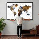World Map Wall Art Canvas Print, Modern Decorative Framed by MyGreatCanvas | Canvas Wall Art Prints | Photo Prints & Wall Decor