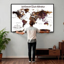 Custom Push Pin World Map Wall Art Canvas Print – by MyGreatCanvas | Canvas Wall Art Prints | Photo Prints & Wall Decor