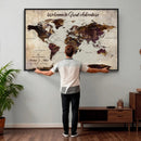 Custom Push Pin Map Wall Art Canvas Print – Personalized by MyGreatCanvas | Canvas Wall Art Prints | Photo Prints & Wall Decor