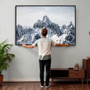 Snowy Mountain Range Canvas Print, Alpine Peaks Landscape by MyGreatCanvas | Canvas Wall Art Prints | Photo Prints & Wall Decor