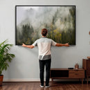 Misty Mountain Canvas Print, Foggy Pine Trees Nature Wall by MyGreatCanvas | Canvas Wall Art Prints | Photo Prints & Wall Decor