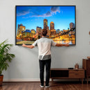 Boston Wall Art Canvas Print, Boston City Downtown Night by MyGreatCanvas | Canvas Wall Art Prints | Photo Prints & Wall Decor