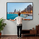 Chicago Wall Art Canvas Print, Chicago City Downtown Night by MyGreatCanvas | Canvas Wall Art Prints | Photo Prints & Wall Decor