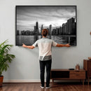 Chicago Wall Art Canvas Print, Chicago City Downtown Night by MyGreatCanvas | Canvas Wall Art Prints | Photo Prints & Wall Decor