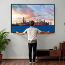 Chicago Wall Art Canvas Print - Chicago City Downtown Night by MyGreatCanvas | Canvas Wall Art Prints | Photo Prints & Wall Decor