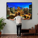 Chicago Wall Art Canvas Print - Chicago City Downtown Night by MyGreatCanvas | Canvas Wall Art Prints | Photo Prints & Wall Decor