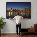 Chicago Wall Art Canvas Print - Chicago City Downtown Night by MyGreatCanvas | Canvas Wall Art Prints | Photo Prints & Wall Decor