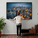 Chicago Wall Art Canvas Print - Chicago City Downtown Night by MyGreatCanvas | Canvas Wall Art Prints | Photo Prints & Wall Decor
