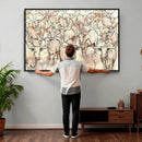 Farmhouse Texas Longhorn Wall Art Canvas Print - Abstract by MyGreatCanvas | Canvas Wall Art Prints | Photo Prints & Wall Decor