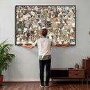 Abstract Longhorn Wall Art Canvas Print - Cow Animal Drawing by MyGreatCanvas | Canvas Wall Art Prints | Photo Prints & Wall Decor