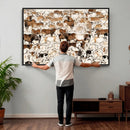 Large Longhorn Wall Art Canvas Print - Abstract Cow Animal by MyGreatCanvas | Canvas Wall Art Prints | Photo Prints & Wall Decor