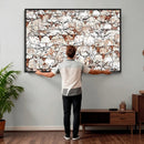 Abstract Longhorn Herd Wall Art Canvas Print - Abstract by MyGreatCanvas | Canvas Wall Art Prints | Photo Prints & Wall Decor