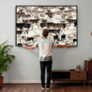 Abstract Texas Longhorn Print - Longhorn Herd Print for by MyGreatCanvas | Canvas Wall Art Prints | Photo Prints & Wall Decor