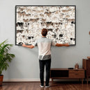 Abstract Texas Cow Canvas Print for Cabin and Western Home by MyGreatCanvas | Canvas Wall Art Prints | Photo Prints & Wall Decor