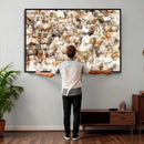 Farmhouse Bighorn Sheep Wall Art Canvas Print - Abstract by MyGreatCanvas | Canvas Wall Art Prints | Photo Prints & Wall Decor