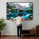 Alpine Mountain Lake Wall Art Canvas Print – Turquoise by MyGreatCanvas | Canvas Wall Art Prints | Photo Prints & Wall Decor