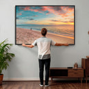 Beach Walk Wall Art Canvas Print – Soft Coastal Photography by MyGreatCanvas | Canvas Wall Art Prints | Photo Prints & Wall Decor