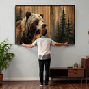 Grizzly Bear Wall Art Canvas Print, Rustic Wildlife Bear by MyGreatCanvas | Canvas Wall Art Prints | Photo Prints & Wall Decor