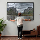 Yosemite Valley River Wall Art Canvas Print, Granite Cliffs by MyGreatCanvas | Canvas Wall Art Prints | Photo Prints & Wall Decor