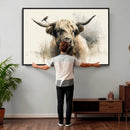 Abstract Highland Cow Wall Art Canvas Print, Rustic Farm by MyGreatCanvas | Canvas Wall Art Prints | Photo Prints & Wall Decor