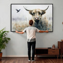 Abstract Highland Cow Animal Wall Art Canvas Print by MyGreatCanvas | Canvas Wall Art Prints | Photo Prints & Wall Decor