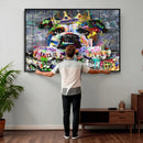 Graffiti Dog Wall Art Decor for Teen Bedroom - Abstract by MyGreatCanvas | Canvas Wall Art Prints | Photo Prints & Wall Decor