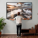 Rocky Coast Ocean Sunset Wall Art Canvas Print, Dramatic by MyGreatCanvas | Canvas Wall Art Prints | Photo Prints & Wall Decor