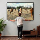 Texas Longhorn Wall Art Canvas Print, Western Ranch Cattle by MyGreatCanvas | Canvas Wall Art Prints | Photo Prints & Wall Decor