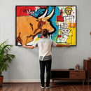 Basquiat Style Bull Graffiti Wall Art Canvas Print, Street by MyGreatCanvas | Canvas Wall Art Prints | Photo Prints & Wall Decor