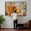 Basquiat Style Bull Graffiti Wall Art Canvas Print, Street by MyGreatCanvas | Canvas Wall Art Prints | Photo Prints & Wall Decor