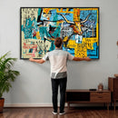 Basquiat Style Bird Bull Graffiti Wall Art Canvas Print, by MyGreatCanvas | Canvas Wall Art Prints | Photo Prints & Wall Decor