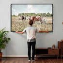 Texas Longhorn Cattle Wall Art Canvas Print, Rustic Ranch by MyGreatCanvas | Canvas Wall Art Prints | Photo Prints & Wall Decor