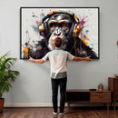 Dj Monkey Wall Art Canvas Print – Colorful Pop Art Banksy by MyGreatCanvas | Canvas Wall Art Prints | Photo Prints & Wall Decor