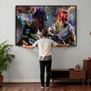 Graffiti Baseball Player Street Art Wall Art Canvas Print by MyGreatCanvas | Canvas Wall Art Prints | Photo Prints & Wall Decor