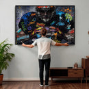 Graffiti American Football Player Street Art Wall Art Canvas by MyGreatCanvas | Canvas Wall Art Prints | Photo Prints & Wall Decor