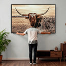 Texas Longhorn Wall Art Canvas Print – Western Cattle Ranch by MyGreatCanvas | Canvas Wall Art Prints | Photo Prints & Wall Decor