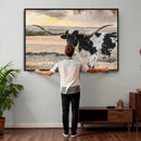 Texas Longhorn Bull Rustic Wall Art Canvas Print by MyGreatCanvas | Canvas Wall Art Prints | Photo Prints & Wall Decor