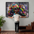 Graffiti American Football Helmet Street Art Wall Art Canvas by MyGreatCanvas | Canvas Wall Art Prints | Photo Prints & Wall Decor
