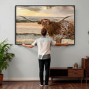 Texas Longhorn Wall Art Canvas Print, Western Ranch Bull by MyGreatCanvas | Canvas Wall Art Prints | Photo Prints & Wall Decor