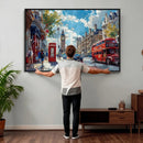 London City Street Wall Art Canvas Print, Big Ben & Red Bus by MyGreatCanvas | Canvas Wall Art Prints | Photo Prints & Wall Decor