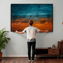 Teal Orange Abstract Wall Art Canvas Print Modern Large by MyGreatCanvas | Canvas Wall Art Prints | Photo Prints & Wall Decor