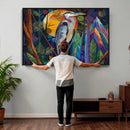 Colorful Heron Wall Art Canvas Print Tropical Bird Abstract by MyGreatCanvas | Canvas Wall Art Prints | Photo Prints & Wall Decor