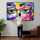Colorful Abstract Face Wall Art Canvas Print – Modern Pop by MyGreatCanvas | Canvas Wall Art Prints | Photo Prints & Wall Decor