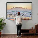 Seagulls Over Ocean Wall Art Canvas Print – Coastal Beach by MyGreatCanvas | Canvas Wall Art Prints | Photo Prints & Wall Decor