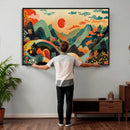 Yayoi Kusama Boho Mountain Landscape Large Wall Art, by MyGreatCanvas | Canvas Wall Art Prints | Photo Prints & Wall Decor