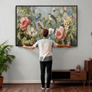 Vintage Birds and Flowers Wall Art Canvas Print, Botanical by MyGreatCanvas | Canvas Wall Art Prints | Photo Prints & Wall Decor