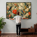 Vintage Birds and Flowers Wall Art Canvas Print, Botanical by MyGreatCanvas | Canvas Wall Art Prints | Photo Prints & Wall Decor