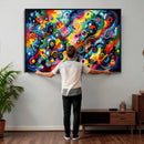 Geometric Abstract Wall Art Canvas Print, Bold Color by MyGreatCanvas | Canvas Wall Art Prints | Photo Prints & Wall Decor