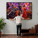Jazz Band Canvas Wall Art — Jazz Club Singer Saxophone Print by MyGreatCanvas | Canvas Wall Art Prints | Photo Prints & Wall Decor