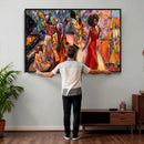 African American Jazz Singer Canvas Art — Red Dress Black by MyGreatCanvas | Canvas Wall Art Prints | Photo Prints & Wall Decor